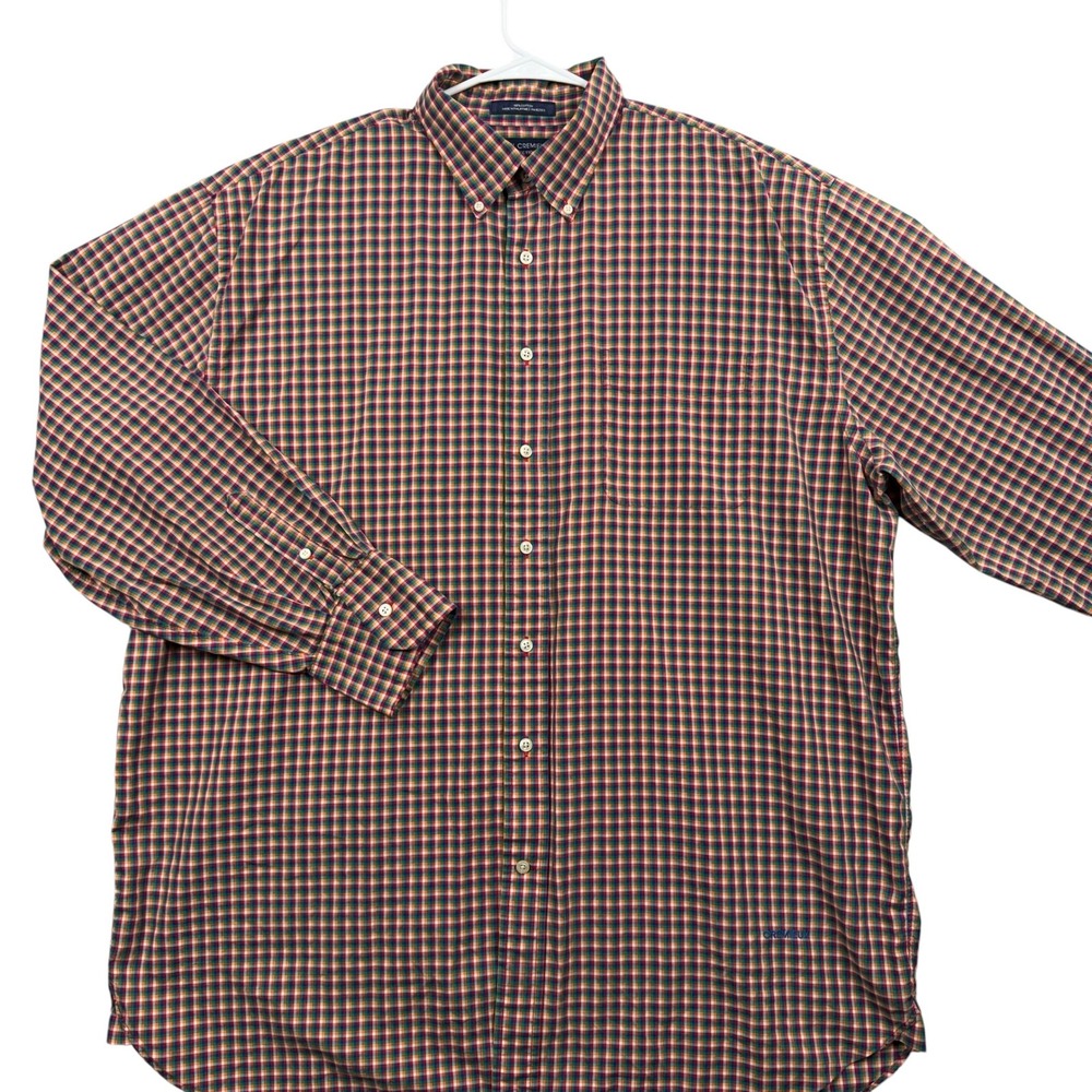 Daniel Cremieux Button Down Shirt Mens XL Multi Color Check Italian Fabric